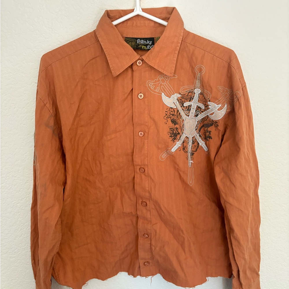 Franky m.ax Terracotta Button-Down Shirt